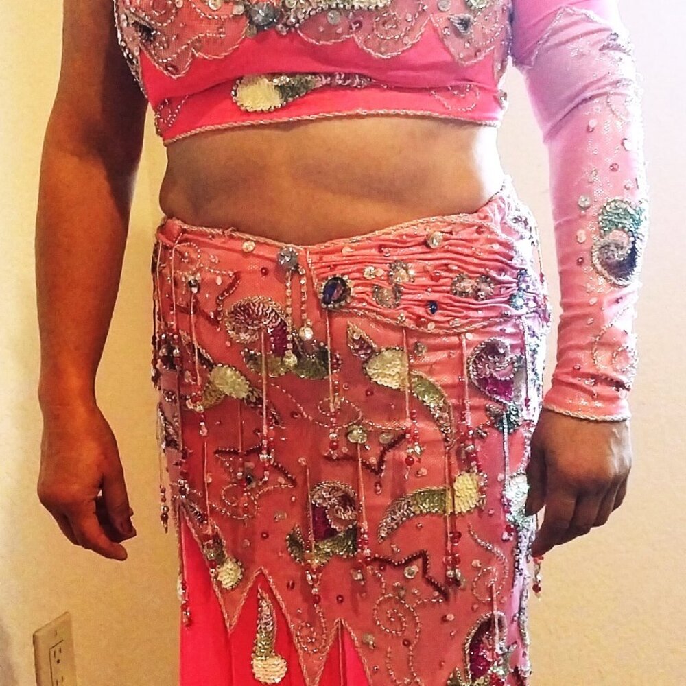 Belly Dancer Dress Authentic Made in India Hot Pink